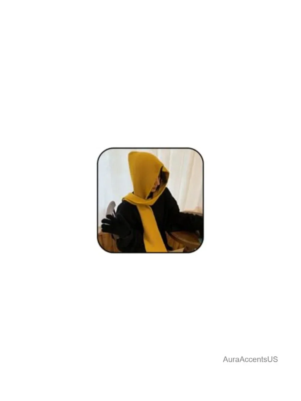 Hooded Scarf for Women Winter Knit Bonnet Warm Shawl Wrap